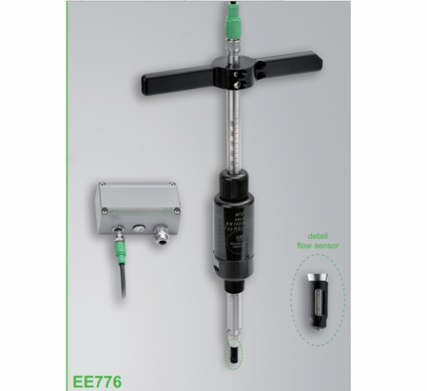 Thiết bị đo lưu lượng khí nén kiểu khối lượng nhiệt thermal mass EE776 EE ELEKTRONIK